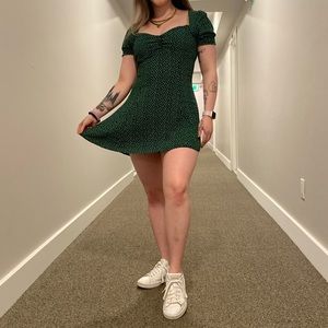 Green Print Sundress
